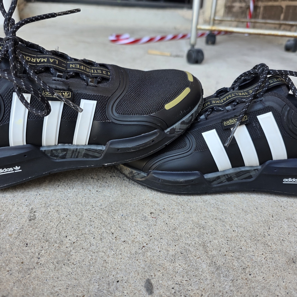 Adidas Black and White Men's Shoes